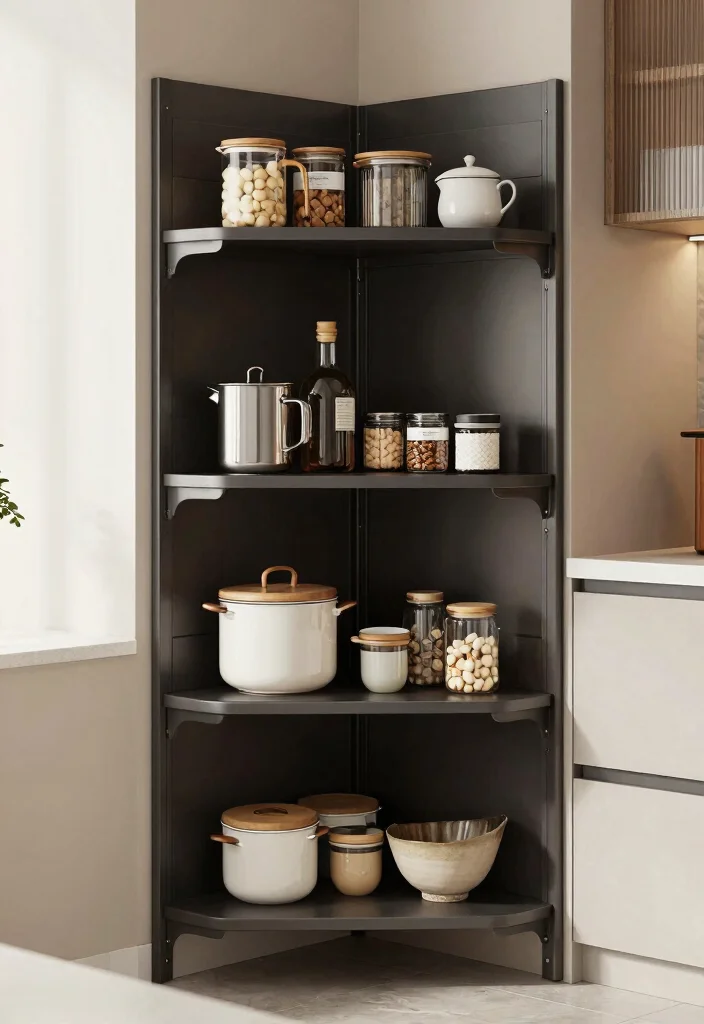 15 Kitchen Corner Cabinet 2026 Trending Ideas That Use Every Inch - 11. Corner Cabinet with Adjustable Shelves 1