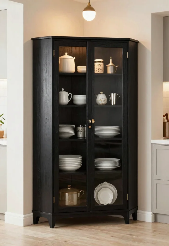 15 Kitchen Corner Cabinet 2026 Trending Ideas That Use Every Inch - 5. Corner Cabinet with Sliding Doors 1