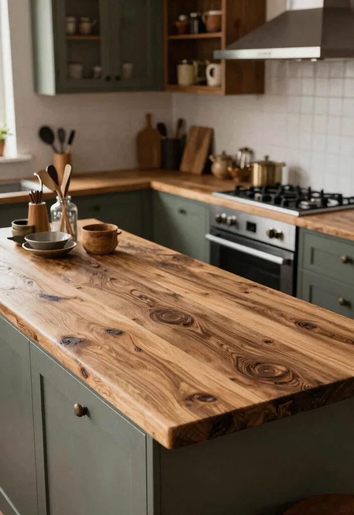 15 Kitchen Countertop Materials Ideas to Suit Every Style - 10. Reclaimed Wood 1