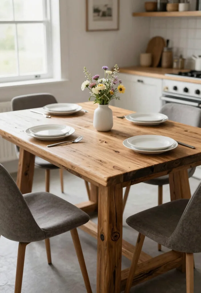 15 Kitchen Dining Table Ideas With Functional Style 1 15 Kitchen Dining Table Ideas With Functional Style - 1. Upcycled Wood Tables 1