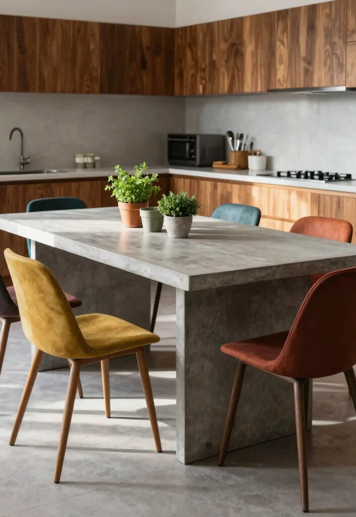 15 Kitchen Dining Table Ideas With Functional Style 10 15 Kitchen Dining Table Ideas With Functional Style - 10. Sustainable Concrete Tables 1