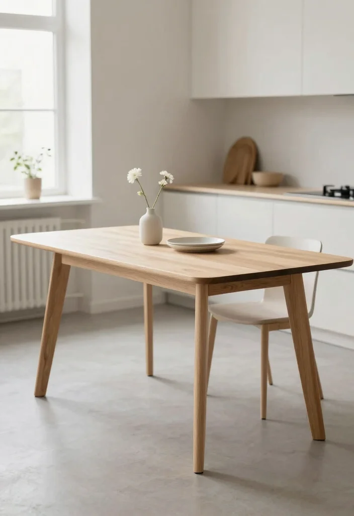 15 Kitchen Dining Table Ideas With Functional Style 12 15 Kitchen Dining Table Ideas With Functional Style - 12. Minimalist Scandinavian Tables 1