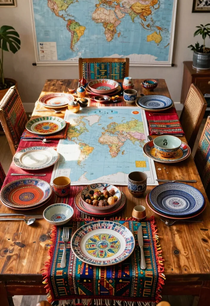 15 Kitchen Dining Table Ideas With Functional Style 14 15 Kitchen Dining Table Ideas With Functional Style - 14. Travel-Inspired Tables 1