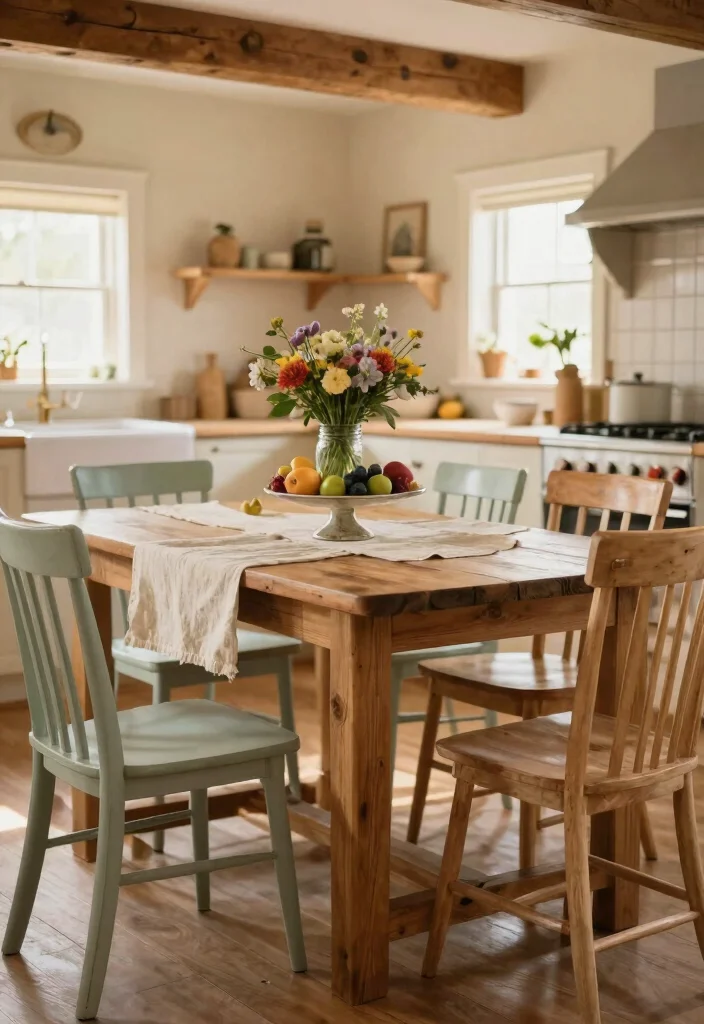 15 Kitchen Dining Table Ideas With Functional Style 4 15 Kitchen Dining Table Ideas With Functional Style - 4. Farmhouse Style Tables 1