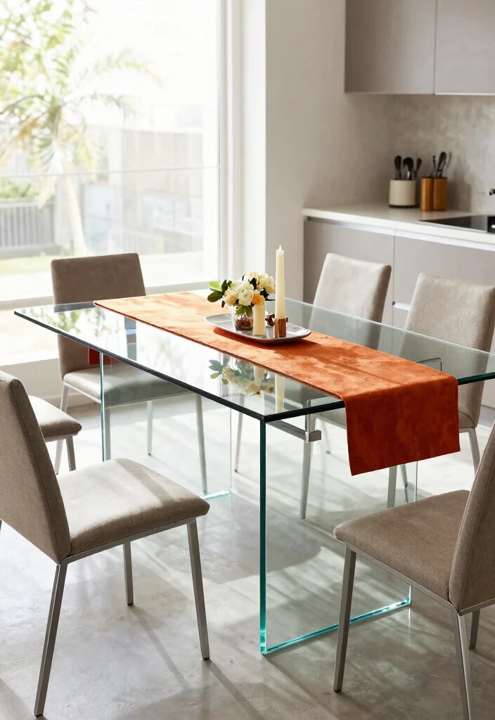 15 Kitchen Dining Table Ideas With Functional Style 7 15 Kitchen Dining Table Ideas With Functional Style - 7. Elegant Glass Tables 1