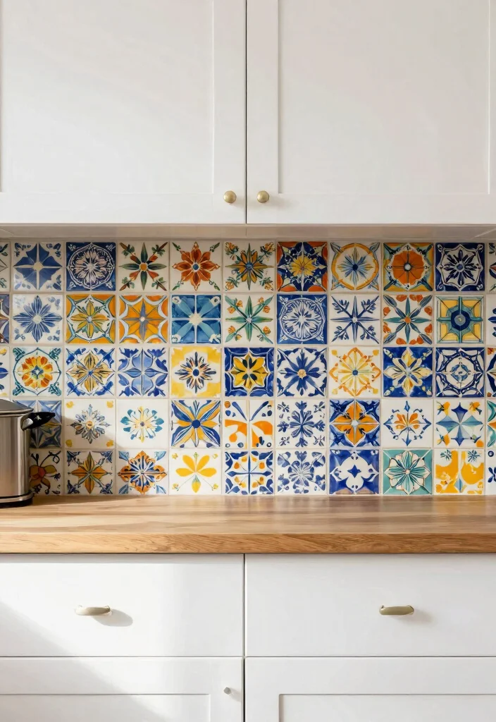 15 Latest Kitchen Tiles Design Ideas You'll See Everywhere - 15. Artistic Hand-Painted Tiles: A Personal Touch 1