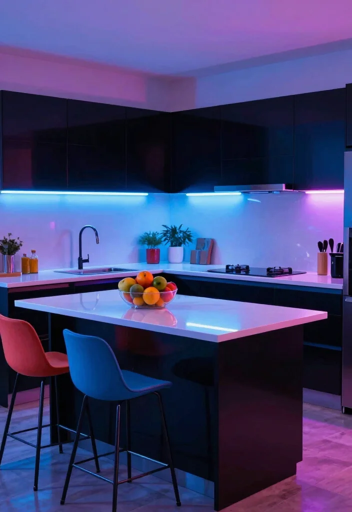 15 Lights Under Kitchen Cabinets Ideas That Glow Brightly - 2. Color-Changing LED Strips 1