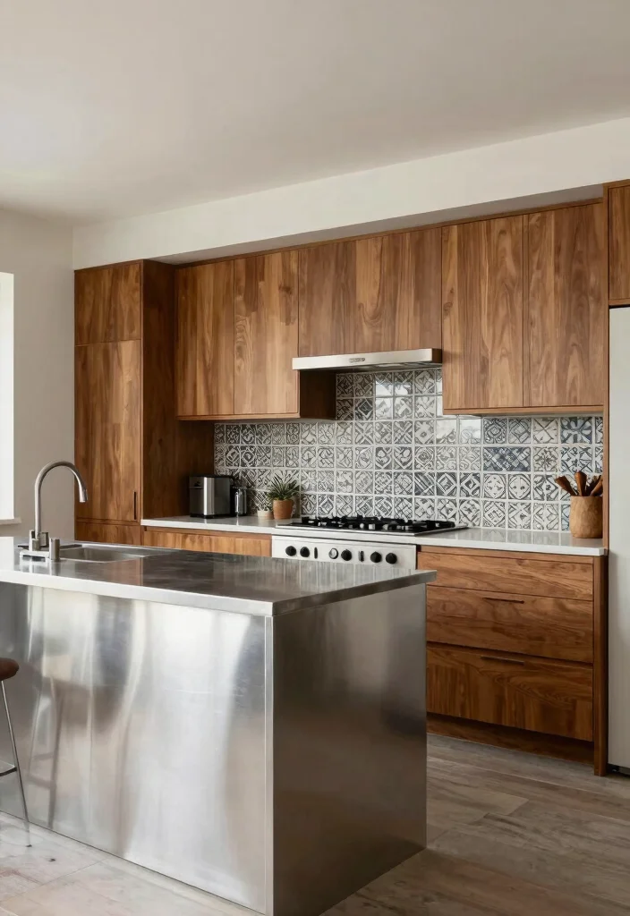 15 One Wall Kitchen With Island Ideas That Maximize Layout 11 15 One Wall Kitchen With Island Ideas That Maximize Layout - 11. Mixed Materials 1