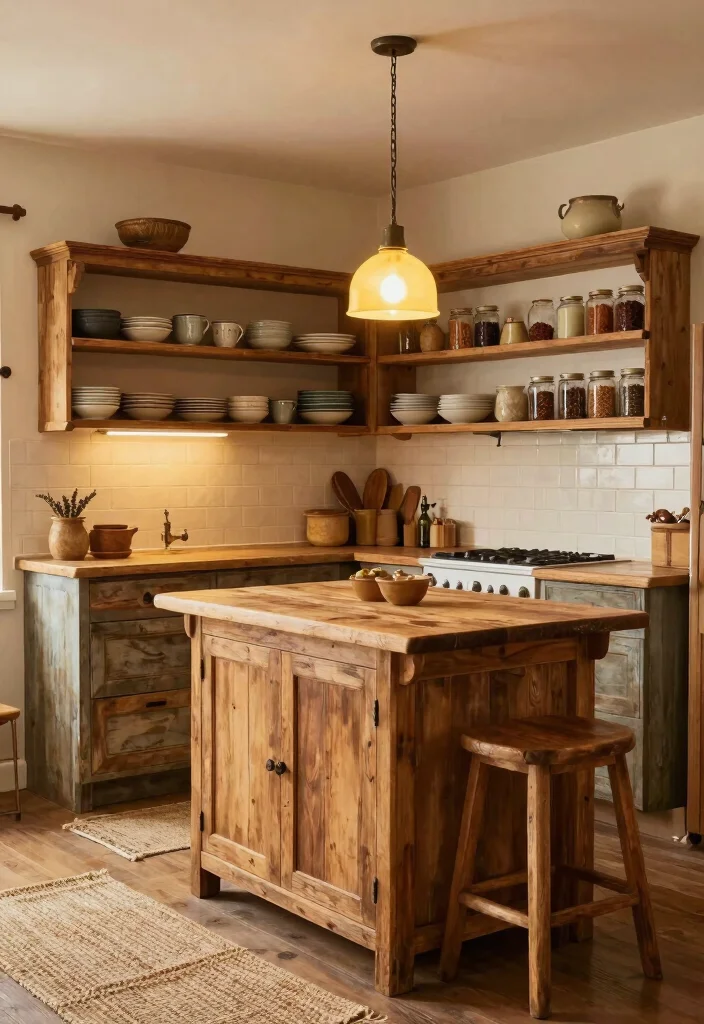 15 One Wall Kitchen With Island Ideas That Maximize Layout 2 15 One Wall Kitchen With Island Ideas That Maximize Layout - 2. Rustic Charm 1