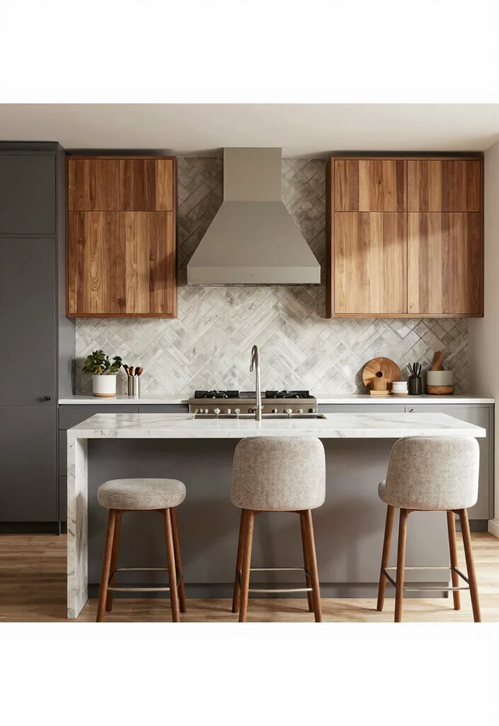 15 One Wall Kitchen With Island Ideas That Maximize Layout 9 15 One Wall Kitchen With Island Ideas That Maximize Layout - 9. Textured Finishes 1