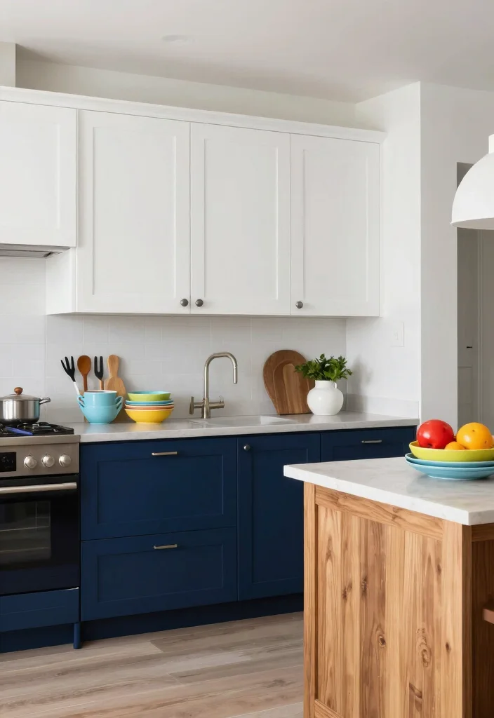 15 Paint Cabinets Kitchen Ideas With Budget Friendly Style - 11. Elegant Two-Tone Cabinets 1