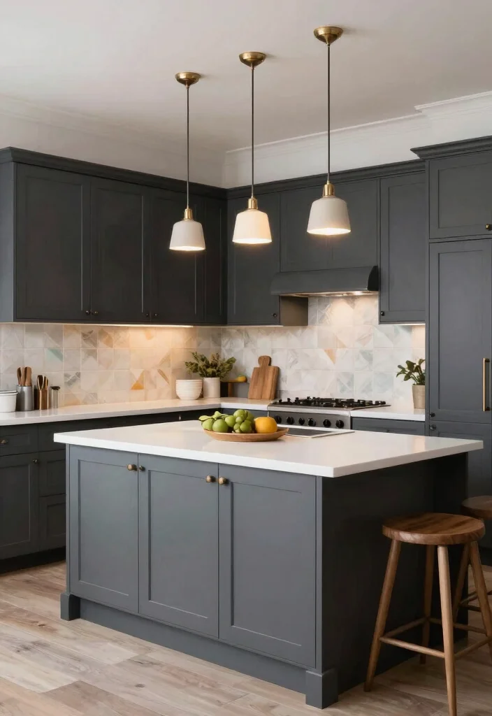 15 Paint Cabinets Kitchen Ideas With Budget Friendly Style - 7. Deep Charcoal Gray 1