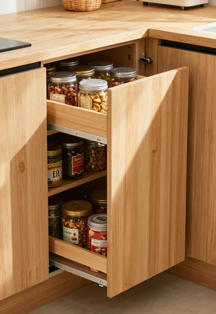 15 Small Kitchen Organization Storage Ideas That Work Wonders - 3. Pull-Out Pantry Drawers 1