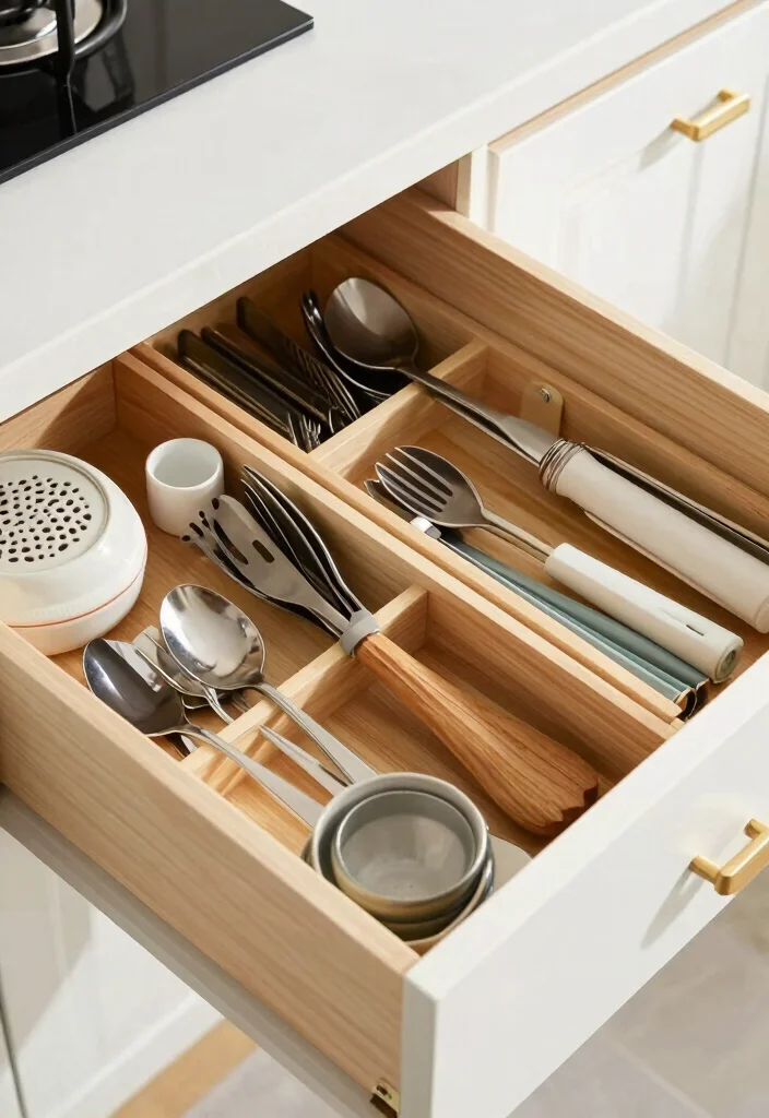 15 Small Kitchen Organization Storage Ideas That Work Wonders - 7. Drawer Organizers 1