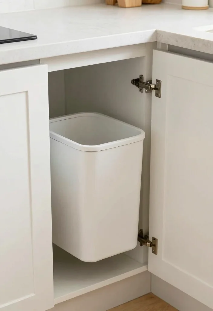 15 Small Kitchen Organization Storage Ideas That Work Wonders - 9. Hidden Trash Cans 1