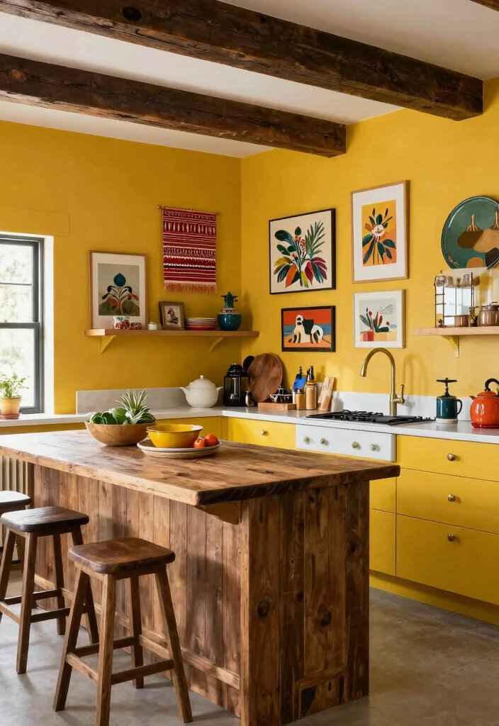 15 Yellow Wall Kitchen Ideas With Sunny Vibes 2 15 Yellow Wall Kitchen Ideas With Sunny Vibes - 2. Mustard Magic 1