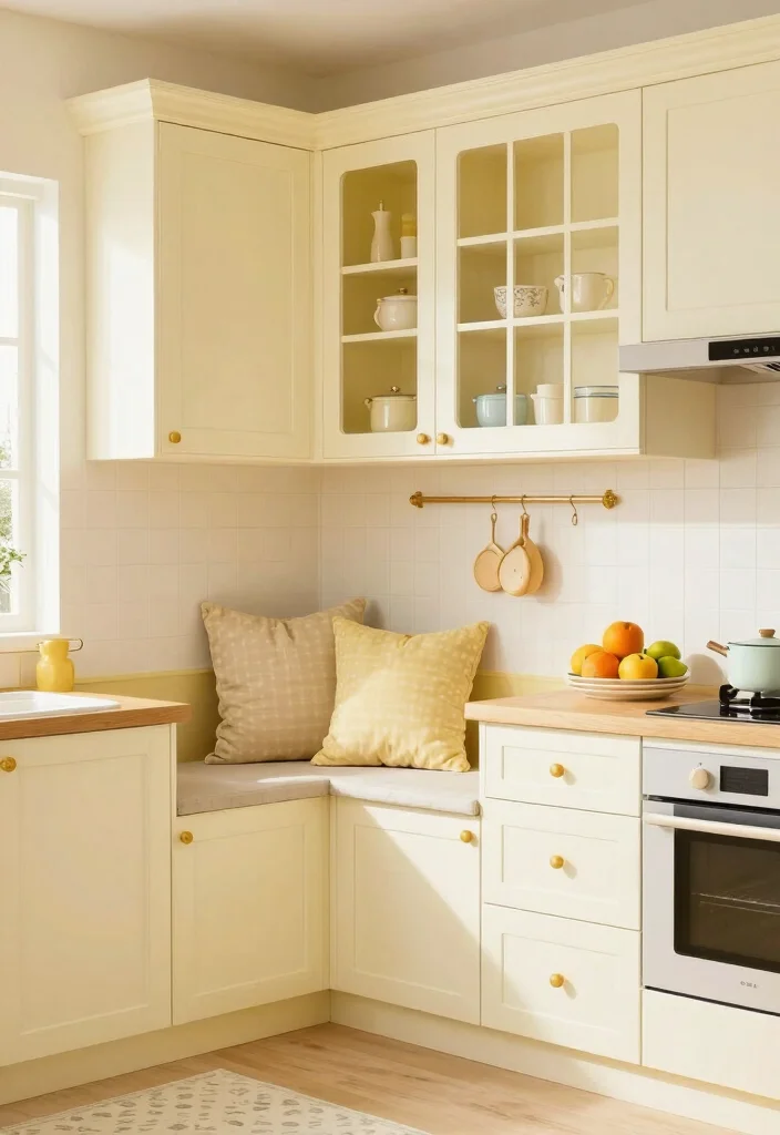 15 Yellow Wall Kitchen Ideas With Sunny Vibes 5 15 Yellow Wall Kitchen Ideas With Sunny Vibes - 5. Soft Vanilla Dreams 1