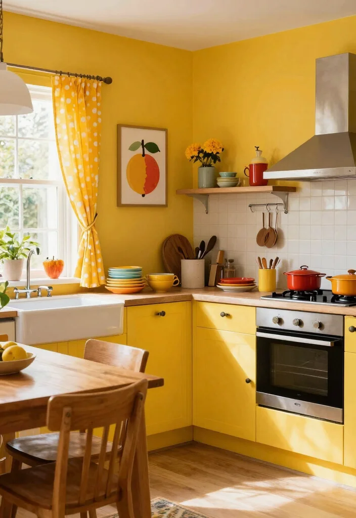 15 Yellow Wall Kitchen Ideas With Sunny Vibes 7 15 Yellow Wall Kitchen Ideas With Sunny Vibes - 7. Sunny Marigold Appeal 1