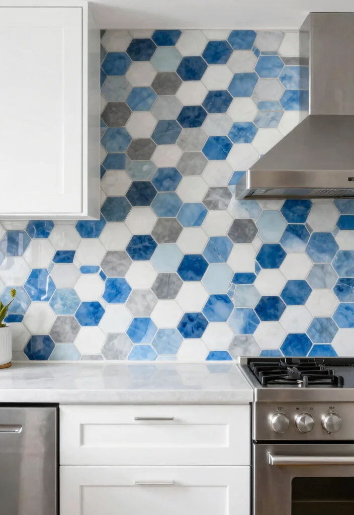16 Backsplash Tiles for Kitchen Ideas With Bold Patterns 1 16 Backsplash Tiles for Kitchen Ideas With Bold Patterns - 1. Geometric Delight 1