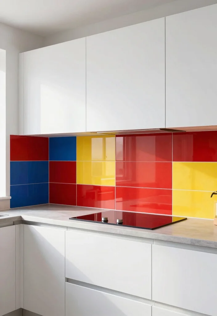 16 Backsplash Tiles for Kitchen Ideas With Bold Patterns 16 16 Backsplash Tiles for Kitchen Ideas With Bold Patterns - 16. Bold Color Blocks 1