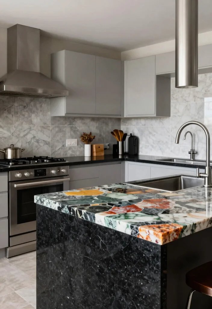 16 Black Granite Countertops Kitchen 2026 Trending Ideas With Luxe Contrast 12 16 Black Granite Countertops Kitchen 2026 Trending Ideas With Luxe Contrast - 12. Mixed Materials: Granite and Quartz 1
