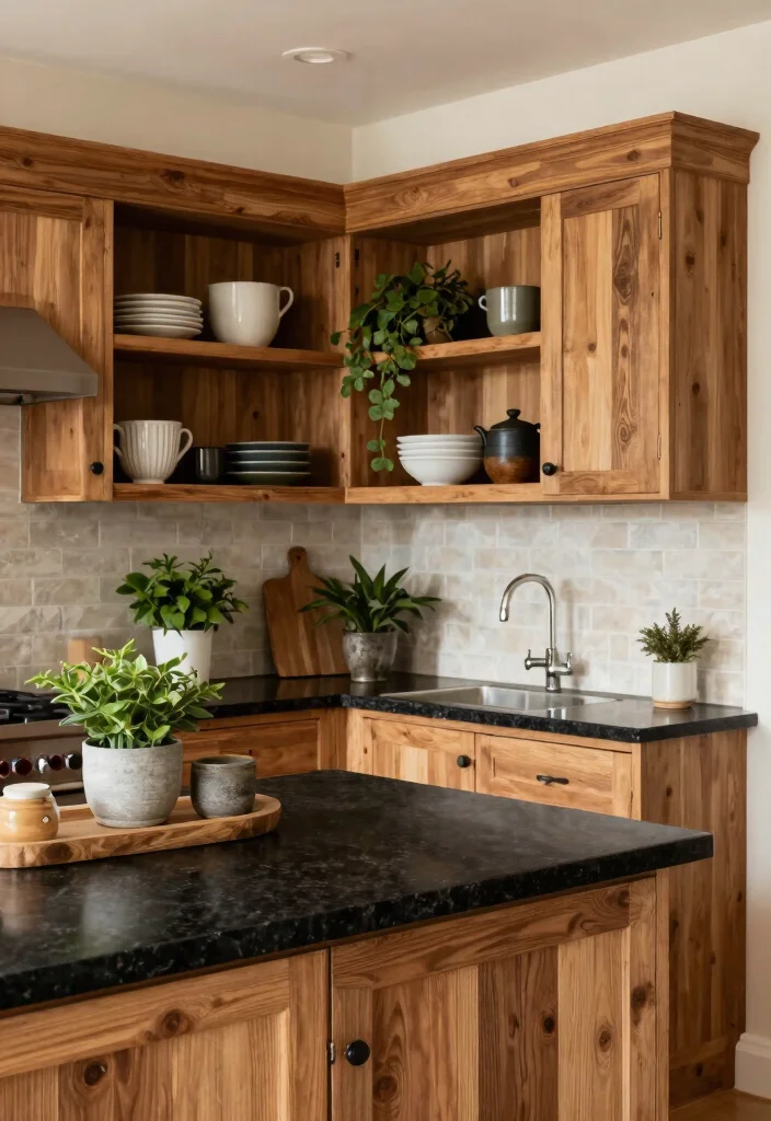 16 Black Granite Countertops Kitchen 2026 Trending Ideas With Luxe Contrast 3 16 Black Granite Countertops Kitchen 2026 Trending Ideas With Luxe Contrast - 3. Natural Elements: Wood and Stone Fusion 1