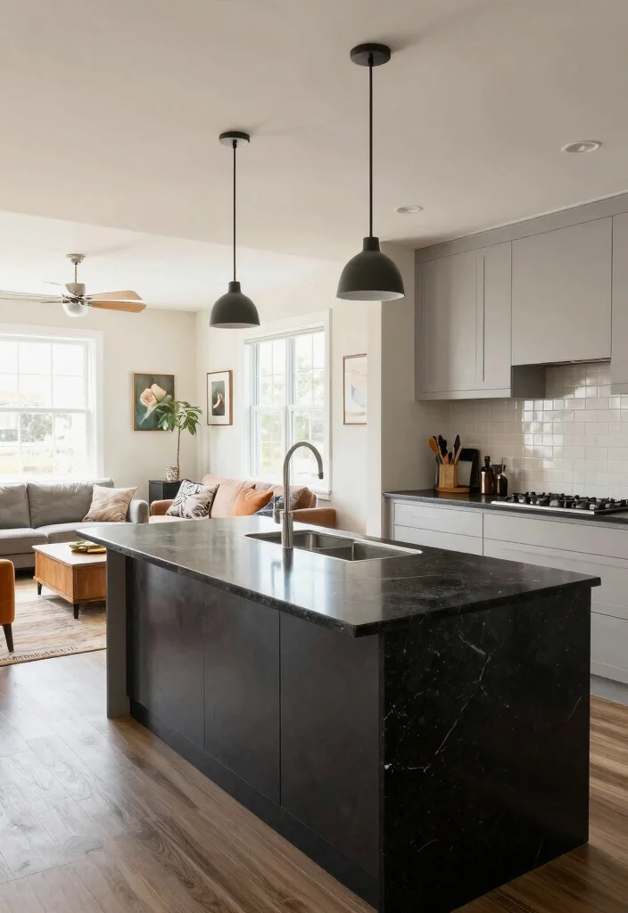 16 Black Granite Countertops Kitchen 2026 Trending Ideas With Luxe Contrast 8 16 Black Granite Countertops Kitchen 2026 Trending Ideas With Luxe Contrast - 8. Open Concept Spaces: Flowing Design 1