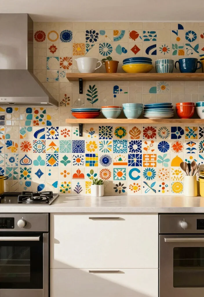 16 Cream Tiles Kitchen Ideas With Soft Neutral Tone - 13. Cream Mosaic Tiles for Unique Patterns 1