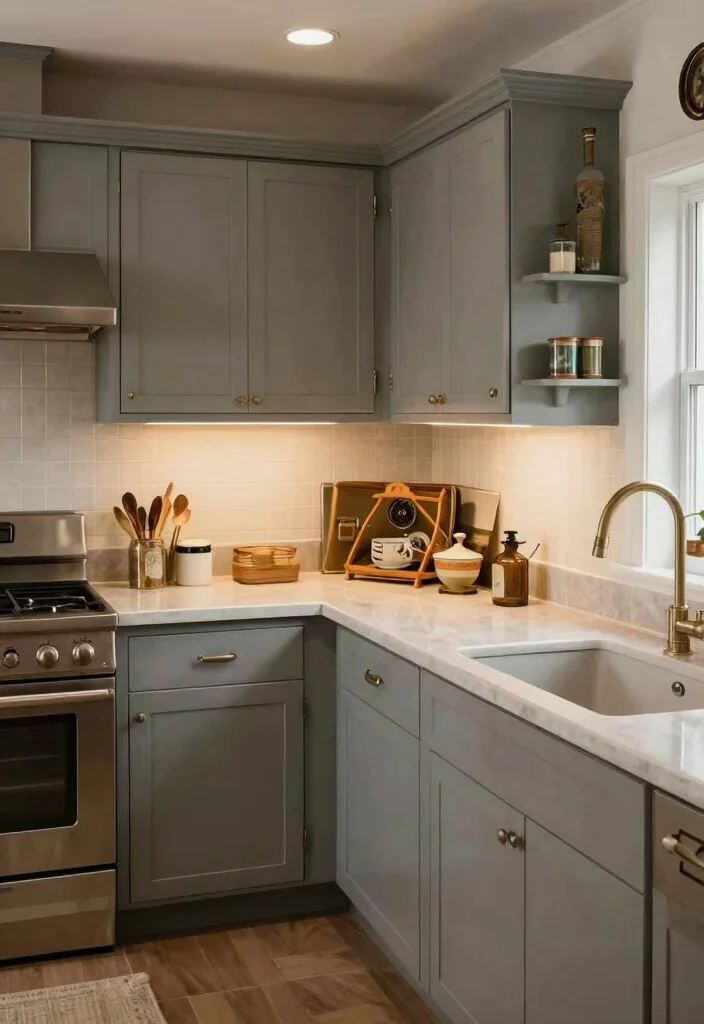 16 Grey Countertops Kitchen Ideas With Modern Appeal 12 16 Grey Countertops Kitchen Ideas With Modern Appeal - 12. Grey Countertops with Vintage Charm 1