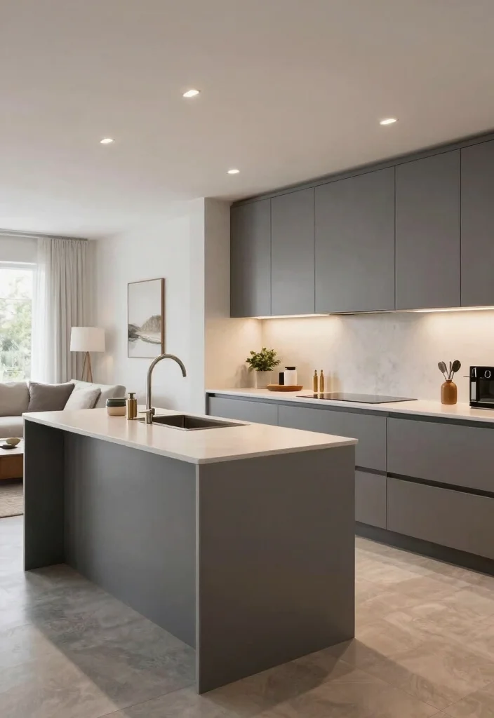 16 Grey Countertops Kitchen Ideas With Modern Appeal 13 16 Grey Countertops Kitchen Ideas With Modern Appeal - 13. Grey Countertops in Open Concept Spaces 1