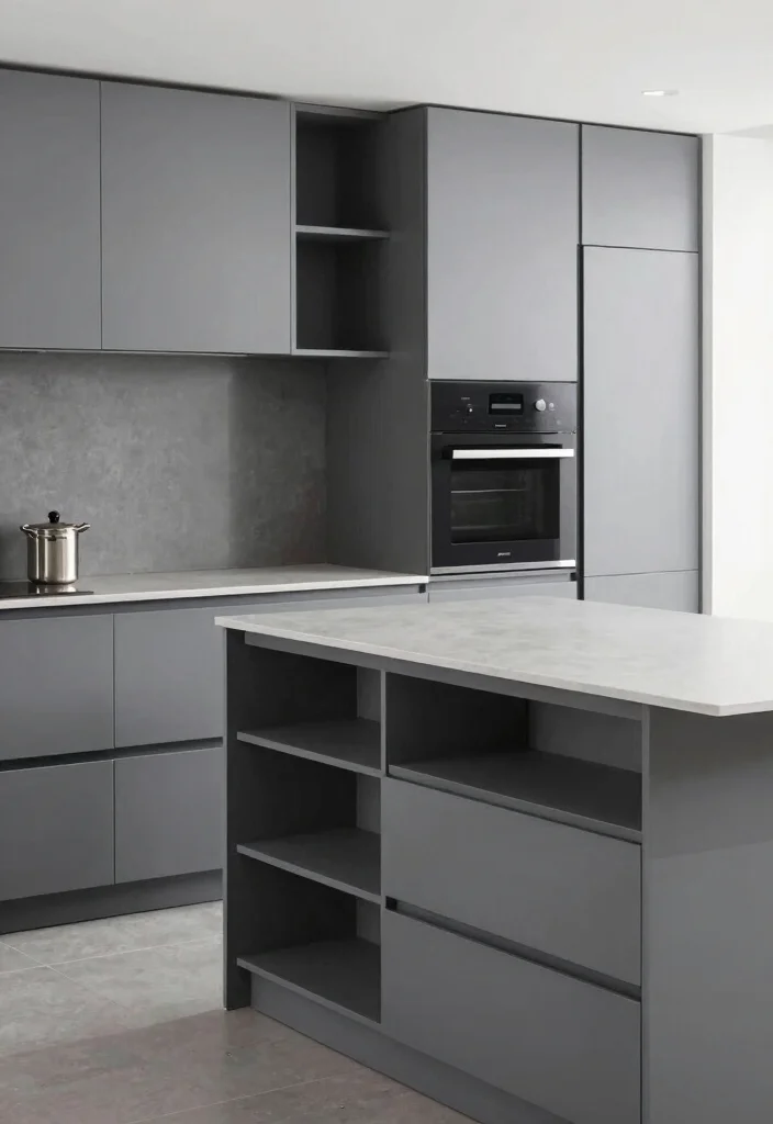 16 Grey Countertops Kitchen Ideas With Modern Appeal 15 16 Grey Countertops Kitchen Ideas With Modern Appeal - 15. Grey Countertops for Smart Storage Solutions 1