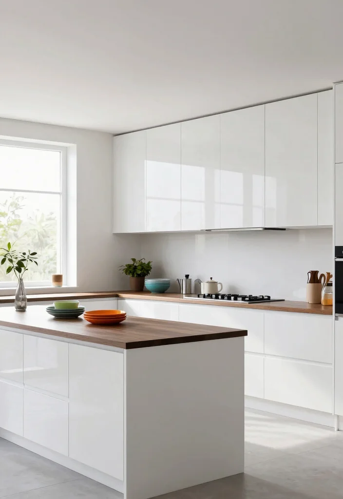 16 Kitchen Cabinets to the Ceiling Ideas With Seamless Finish - 1. Sleek Glossy White Cabinets 1