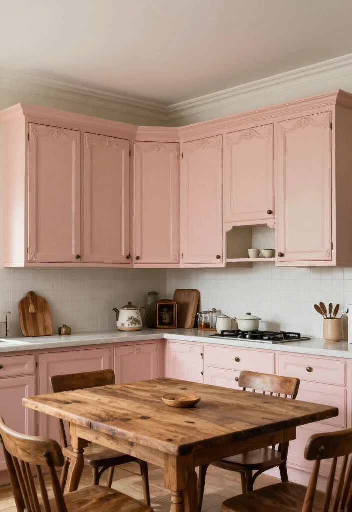 16 Kitchen Cabinets to the Ceiling Ideas With Seamless Finish - 12. Vintage-Inspired Cabinets 1