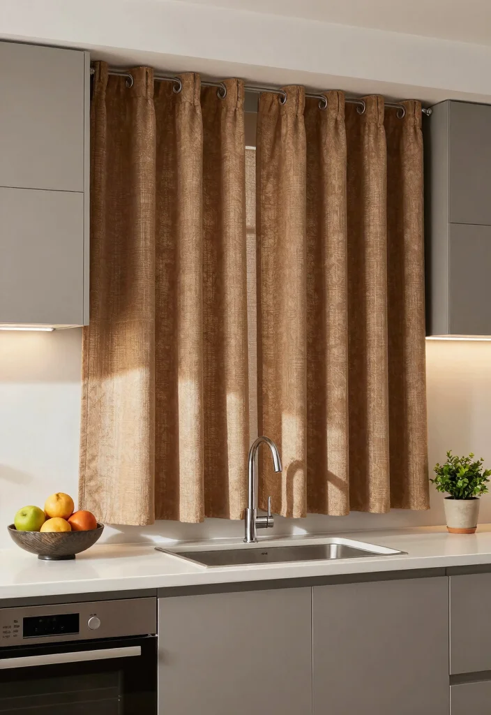 16 Kitchen Curtain Ideas Above Sink 2026 Trending That Add Charm 12 16 Kitchen Curtain Ideas Above Sink 2026 Trending That Add Charm - 12. Textured Fabrics for Visual Interest 1