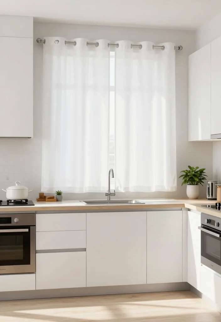 16 Kitchen Curtain Ideas Above Sink 2026 Trending That Add Charm 15 16 Kitchen Curtain Ideas Above Sink 2026 Trending That Add Charm - 15. Simple Rod Pocket Curtains for Easy Style 1