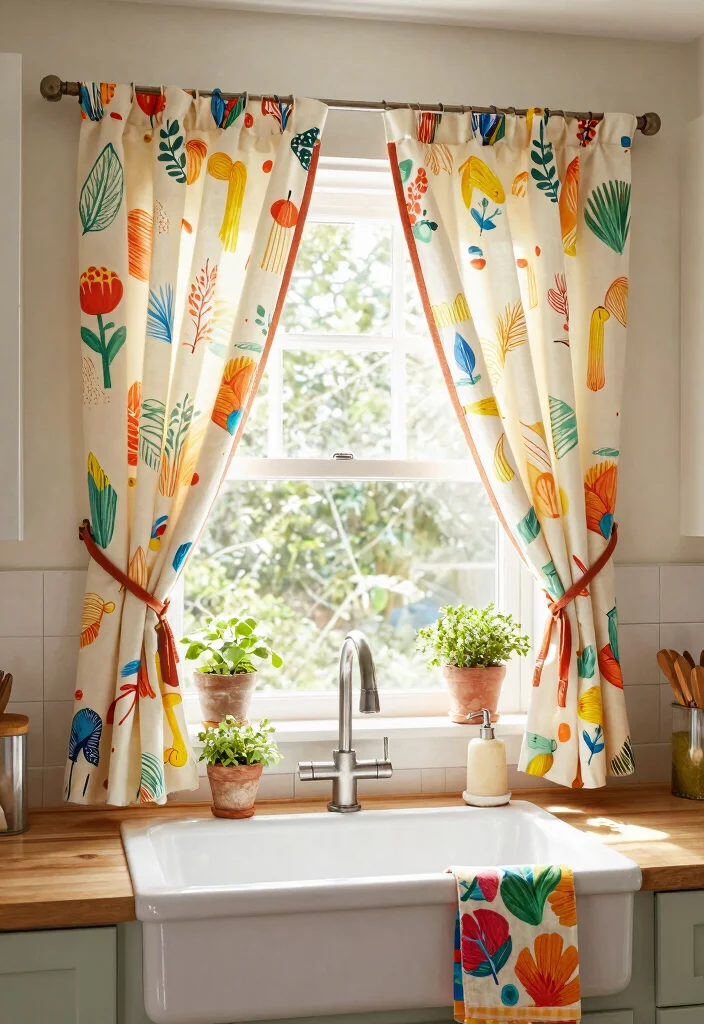 16 Kitchen Curtain Ideas Above Sink 2026 Trending That Add Charm 8 16 Kitchen Curtain Ideas Above Sink 2026 Trending That Add Charm - 8. Fun and Functional Tie-Up Curtains 1