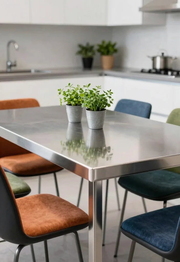 16 Kitchen Table Top Ideas With Stylish Surfaces 11 16 Kitchen Table Top Ideas With Stylish Surfaces - 11. Stainless Steel Surfaces 1