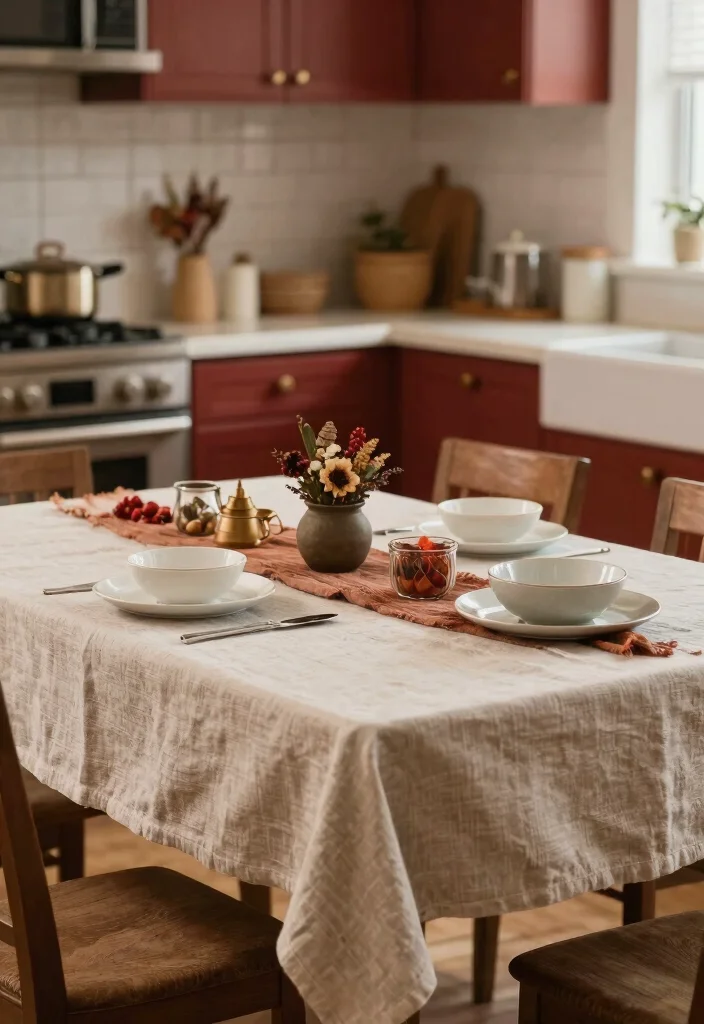 16 Kitchen Table Top Ideas With Stylish Surfaces 15 16 Kitchen Table Top Ideas With Stylish Surfaces - 15. Textured Fabric Surfaces 1