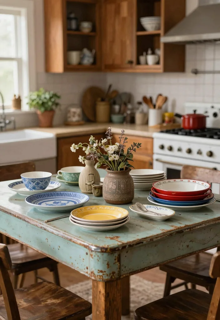 16 Kitchen Table Top Ideas With Stylish Surfaces 6 16 Kitchen Table Top Ideas With Stylish Surfaces - 6. Vintage Tin Tops 1