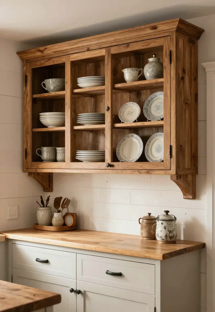 16 Kitchen Upper Cabinets Ideas That Maximize Height - 12. Farmhouse Style Cabinets 1