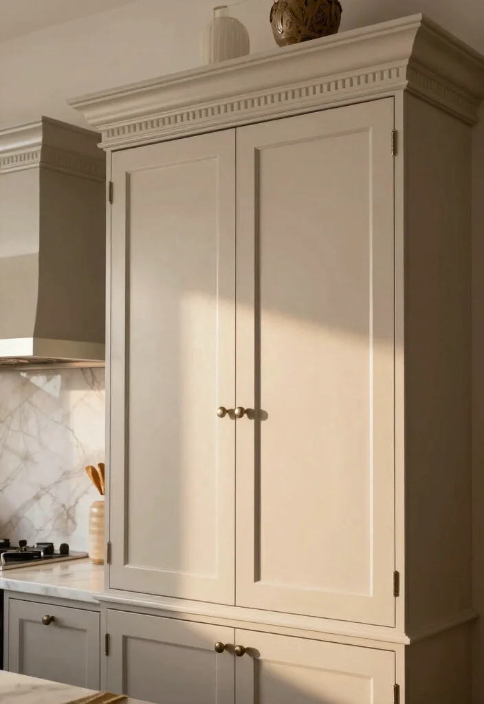 16 Kitchen Upper Cabinets Ideas That Maximize Height - 7. Decorative Crown Molding 1