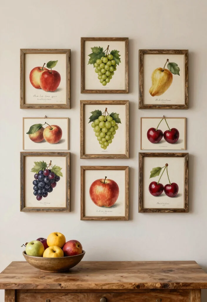 16 Kitchen Wall Prints Ideas That Add Personality 1 16 Kitchen Wall Prints Ideas That Add Personality - 1. Vintage Fruit Illustrations 1