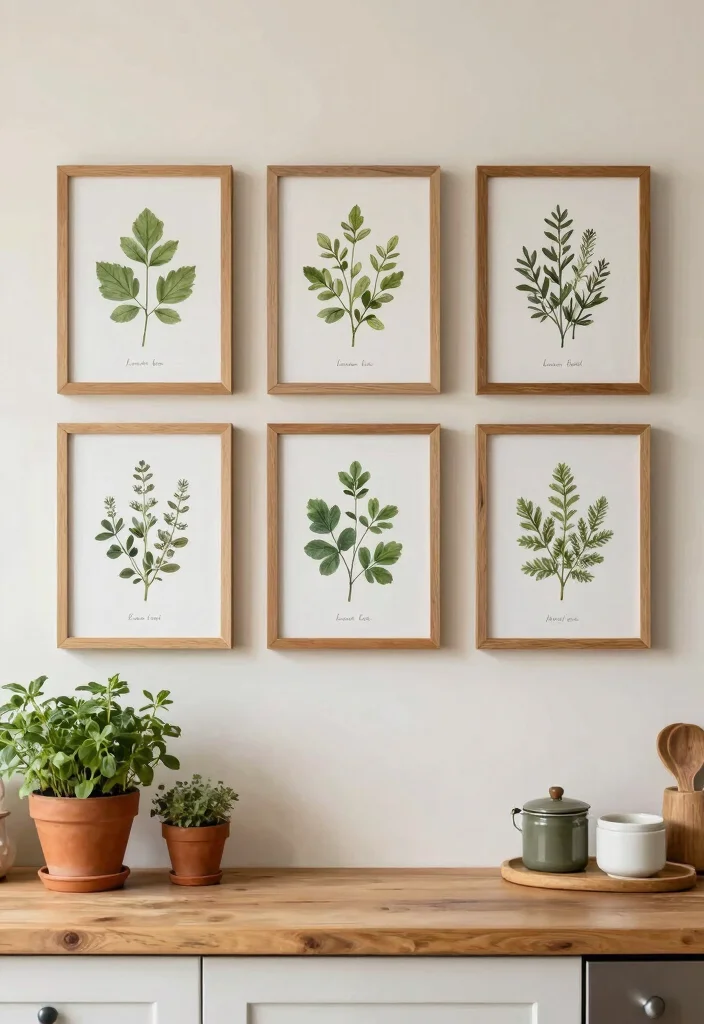 16 Kitchen Wall Prints Ideas That Add Personality 3 16 Kitchen Wall Prints Ideas That Add Personality - 3. Farmhouse Botanical Prints 1