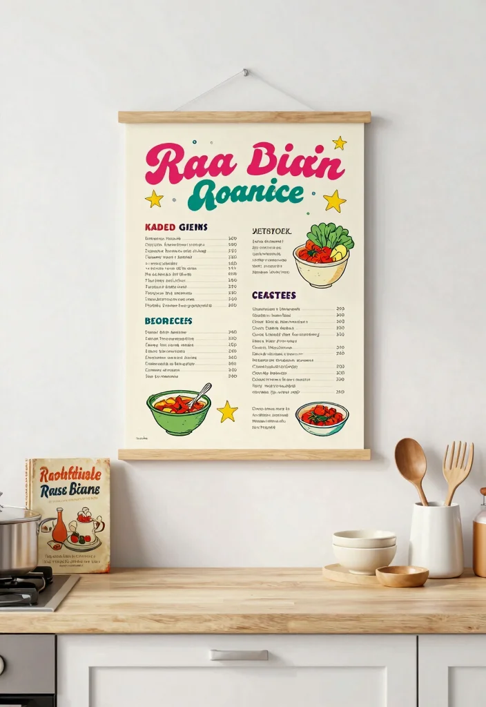 16 Kitchen Wall Prints Ideas That Add Personality 4 16 Kitchen Wall Prints Ideas That Add Personality - 4. Retro Recipe Prints 1