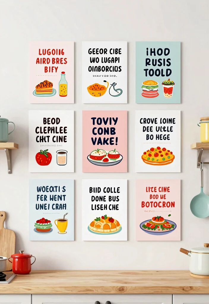 16 Kitchen Wall Prints Ideas That Add Personality 6 16 Kitchen Wall Prints Ideas That Add Personality - 6. Playful Food Quotes 1