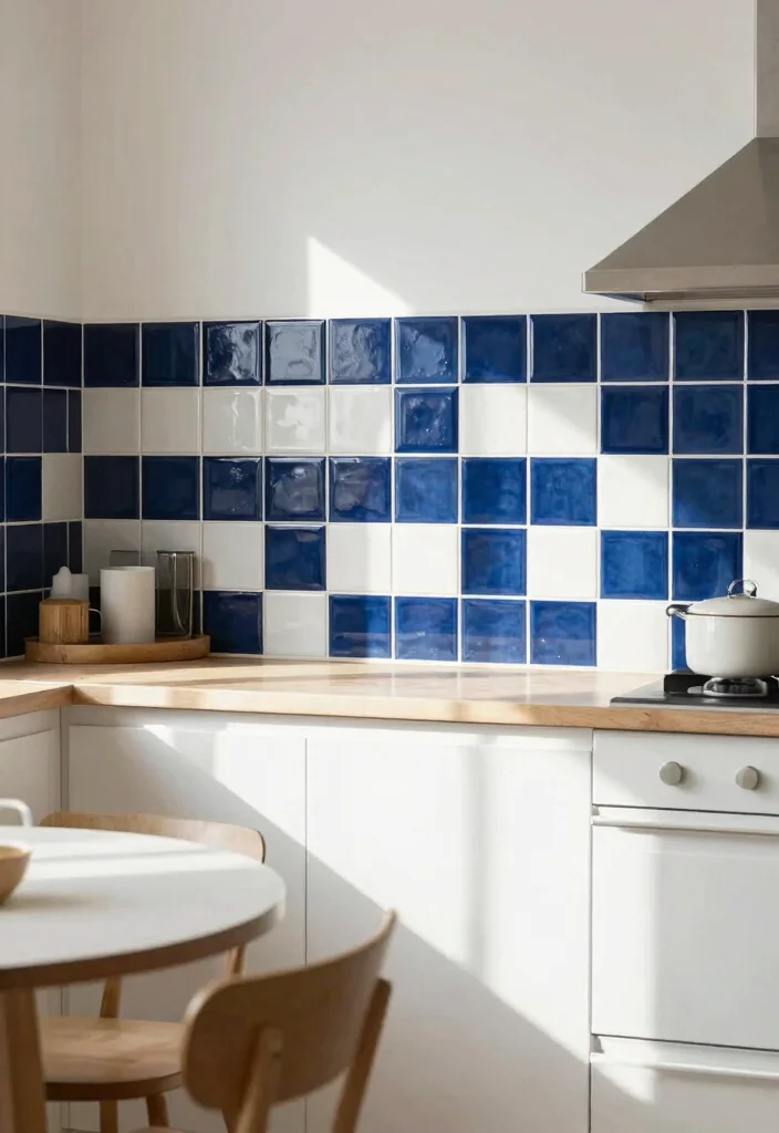 16 Small Kitchen Tiles Ideas That Expand Visual Space 10 16 Small Kitchen Tiles Ideas That Expand Visual Space - 10. Two-Tone Tiles 1
