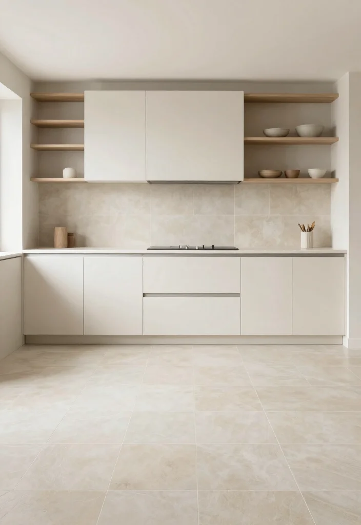 16 Small Kitchen Tiles Ideas That Expand Visual Space 11 16 Small Kitchen Tiles Ideas That Expand Visual Space - 11. Continuous Flooring and Backsplash 1