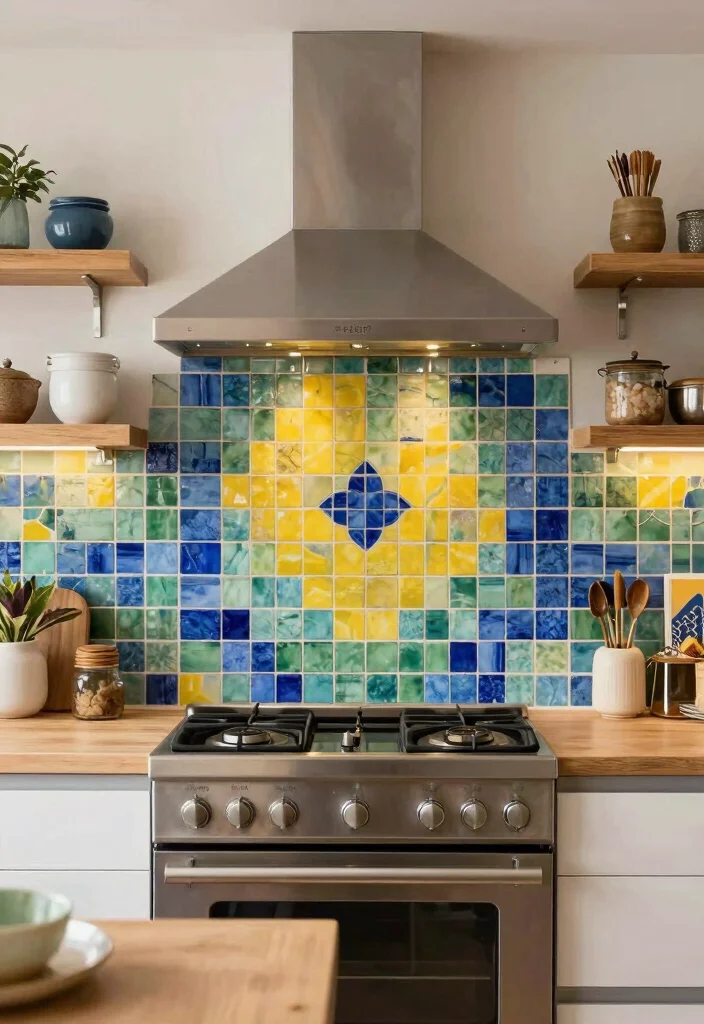 16 Small Kitchen Tiles Ideas That Expand Visual Space 2 16 Small Kitchen Tiles Ideas That Expand Visual Space - 2. Bold Mosaic Tiles 1