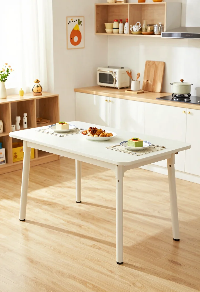 16 Table for Kitchen Ideas That Fit Every Layout 11 16 Table for Kitchen Ideas That Fit Every Layout - 11. Rectangle Folding Table 1