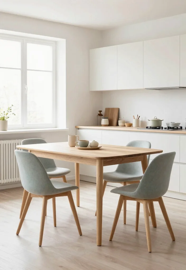 16 Table for Kitchen Ideas That Fit Every Layout 14 16 Table for Kitchen Ideas That Fit Every Layout - 14. Scandinavian Style Table 1